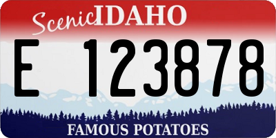 ID license plate E123878
