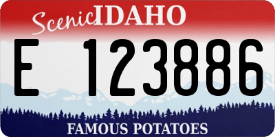 ID license plate E123886