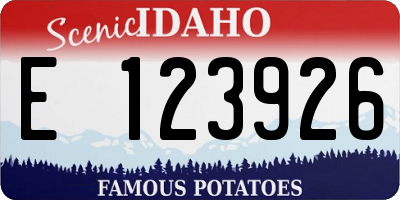 ID license plate E123926