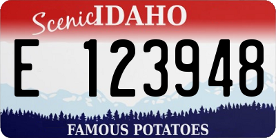 ID license plate E123948