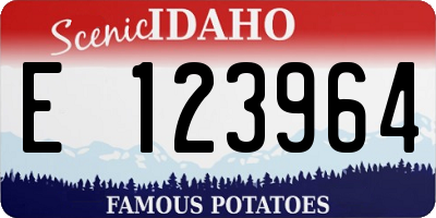 ID license plate E123964