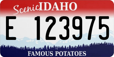 ID license plate E123975