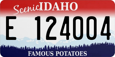 ID license plate E124004