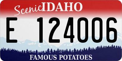 ID license plate E124006