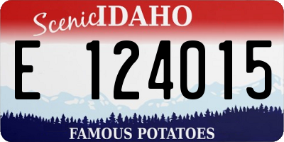 ID license plate E124015
