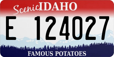 ID license plate E124027