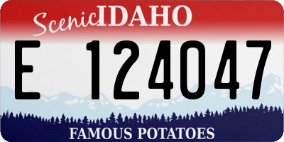 ID license plate E124047