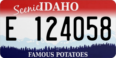 ID license plate E124058