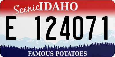 ID license plate E124071