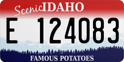 ID license plate E124083