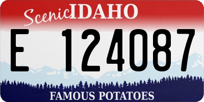 ID license plate E124087