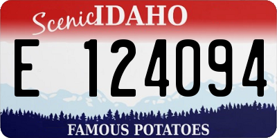 ID license plate E124094
