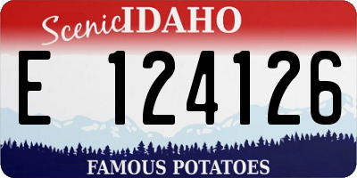 ID license plate E124126
