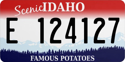 ID license plate E124127