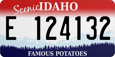ID license plate E124132