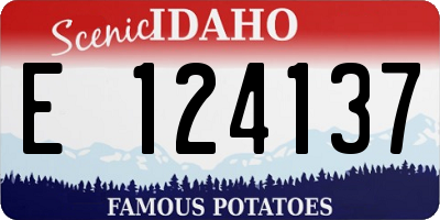 ID license plate E124137
