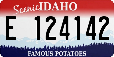 ID license plate E124142