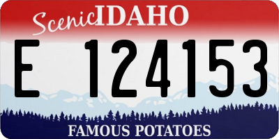 ID license plate E124153