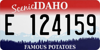 ID license plate E124159