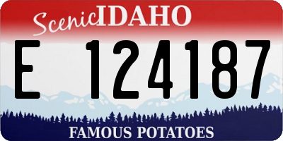 ID license plate E124187