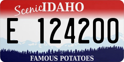 ID license plate E124200