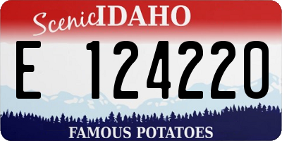 ID license plate E124220