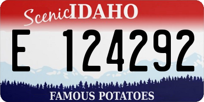 ID license plate E124292