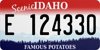 ID license plate E124330