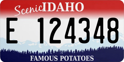 ID license plate E124348