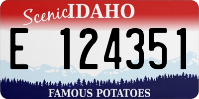 ID license plate E124351
