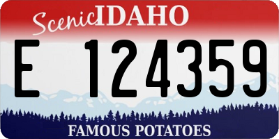 ID license plate E124359