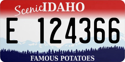 ID license plate E124366