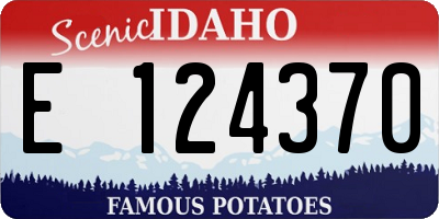 ID license plate E124370