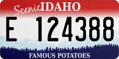 ID license plate E124388