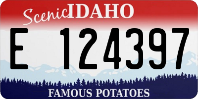 ID license plate E124397