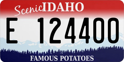 ID license plate E124400