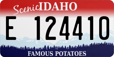 ID license plate E124410