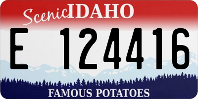 ID license plate E124416