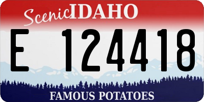 ID license plate E124418