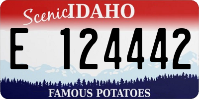 ID license plate E124442