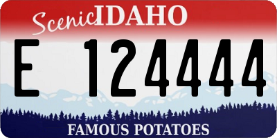 ID license plate E124444