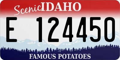 ID license plate E124450