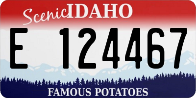 ID license plate E124467