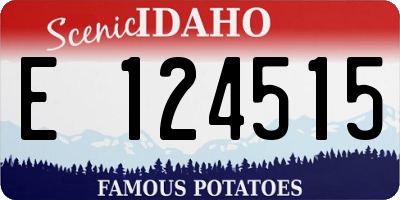 ID license plate E124515