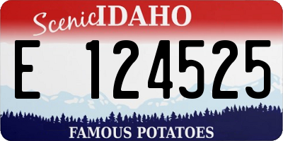 ID license plate E124525