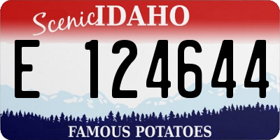 ID license plate E124644