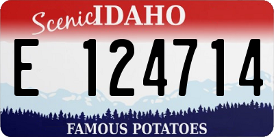 ID license plate E124714