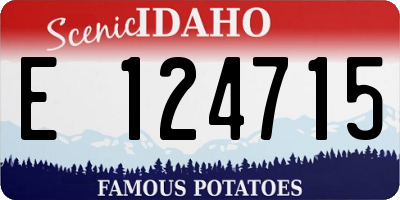 ID license plate E124715