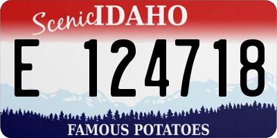 ID license plate E124718