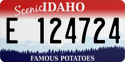 ID license plate E124724